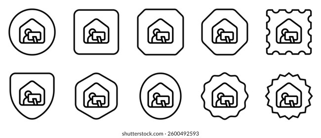 Editable work or learn from home vector icon. Online learning, course, tutorial. Part of a big icon set family. Perfect for web and app interfaces, presentations, infographics, etc