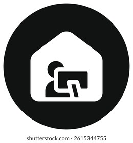 Editable work or learn from home vector icon. Online learning, course, tutorial. Part of a big icon set family. Perfect for web and app interfaces, presentations, infographics, etc