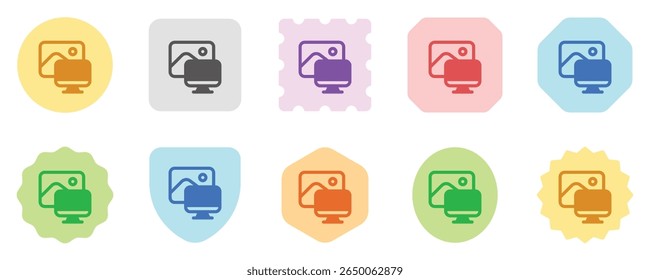 Editable workspace, computer, view, painting vector icon. Remote work, job, profession, freelance. Part of a big icon set family. Perfect for web and app interfaces, presentations, infographics, etc