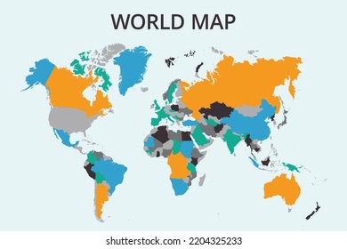 Editable world infographic map, easy to change colors, fonts and styles. High detailed and accurate vector shapes.

Create your own maps, use them in animations, websites, print, etc.