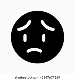 Editable worry, sad face expression emoticon vector icon. Part of a big icon set family. Part of a big icon set family. Perfect for web and app interfaces, presentations, infographics, etc