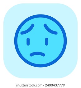 Editable worry, sad face expression emoticon vector icon. Part of a big icon set family. Part of a big icon set family. Perfect for web and app interfaces, presentations, infographics, etc