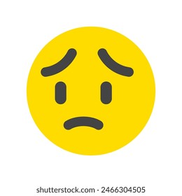 Editable worry, sad face expression emoticon vector icon. Part of a big icon set family. Part of a big icon set family. Perfect for web and app interfaces, presentations, infographics, etc