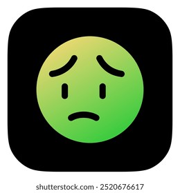 Editable worry, sad face expression emoticon vector icon. Part of a big icon set family. Part of a big icon set family. Perfect for web and app interfaces, presentations, infographics, etc