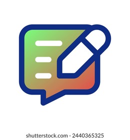 Editable write review, comment, message vector icon. Part of a big icon set family. Perfect for web and app interfaces, presentations, infographics, etc