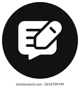 Editable write review, comment, message vector icon. Part of a big icon set family. Perfect for web and app interfaces, presentations, infographics, etc