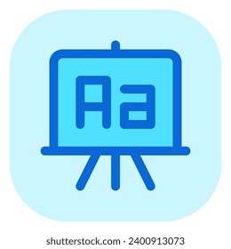 Editable writing board, chalkboard, language, alphabet vector icon. School, education, classroom. Part of a big icon set family. Perfect for web and app interfaces, presentations, infographics, etc