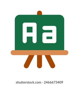 Editable writing board, chalkboard, language, alphabet vector icon. School, education, classroom. Part of a big icon set family. Perfect for web and app interfaces, presentations, infographics, etc