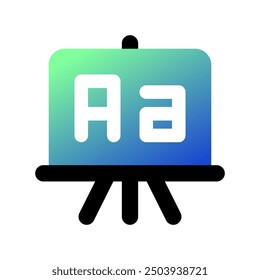 Editable writing board, chalkboard, language, alphabet vector icon. School, education, classroom. Part of a big icon set family. Perfect for web and app interfaces, presentations, infographics, etc