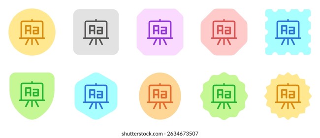 Editable writing board, chalkboard, language, alphabet vector icon. School, education, classroom. Part of a big icon set family. Perfect for web and app interfaces, presentations, infographics, etc