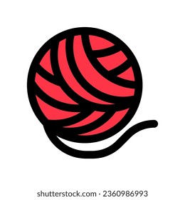 Editable yarn ball vector icon. Veterinary, animal, pet care, pet shop. Part of a big icon set family. Perfect for business, web and app interfaces, presentations, infographics, etc