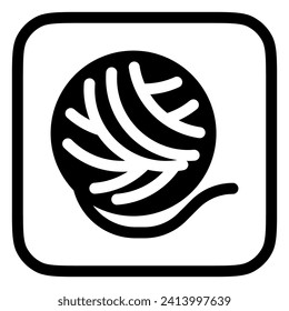Icono de vector de bola de hilado editable. Veterinaria, animal, cuidado de mascotas, tienda de mascotas. Parte de una familia de iconos grandes. Perfecto para interfaces de negocios, web y aplicaciones, presentaciones, infografías, etc.