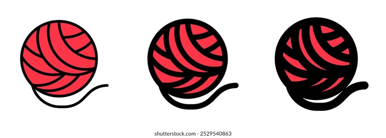 Editable yarn ball vector icon. Veterinary, animal, pet care, pet shop. Part of a big icon set family. Perfect for business, web and app interfaces, presentations, infographics, etc