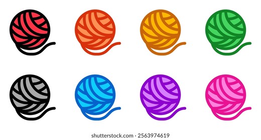 Editable yarn ball vector icon. Veterinary, animal, pet care, pet shop. Part of a big icon set family. Perfect for business, web and app interfaces, presentations, infographics, etc