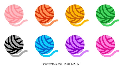 Editable yarn ball vector icon. Veterinary, animal, pet care, pet shop. Part of a big icon set family. Perfect for business, web and app interfaces, presentations, infographics, etc