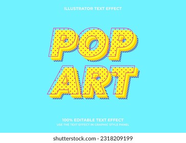 Editable Yellow Pop Art Vector Text Effect