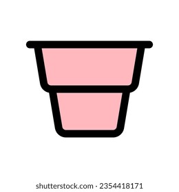 Icono de vector de yogur modificable. Parte de una familia de iconos grandes. Perfecto para interfaces web y de aplicaciones, presentaciones, infografías, etc
