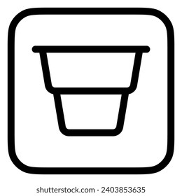 Icono de vector de yogur modificable. Parte de una familia de iconos grandes. Perfecto para interfaces web y de aplicaciones, presentaciones, infografías, etc