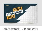 Editable YouTube thumbnail template design for YouTube videos, live stream, marketing agency, video thumbnail, and video cover template