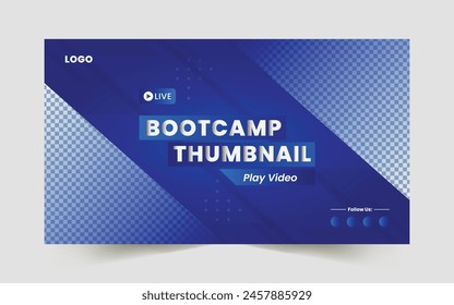 Editable YouTube thumbnail template design for YouTube videos, live stream, marketing agency, video thumbnail, and video cover template