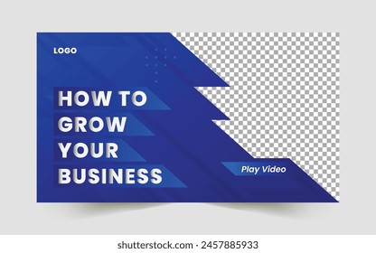 Editable YouTube thumbnail template design for YouTube videos, live stream, marketing agency, video thumbnail, and video cover template