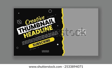 Editable YouTube video thumbnail template horizontal web banner template for gym fitness workout  banner, or billboard , social media cover, header template design