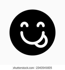 Editable yummy, hungry, tongue-out face vector icon. Part of a big icon set family. Perfect for web and app interfaces, presentations, infographics, etc