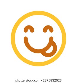Editable yummy, hungry, tongue-out face vector icon. Part of a big icon set family. Perfect for web and app interfaces, presentations, infographics, etc