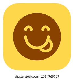 Editable yummy, hungry, tongue-out face vector icon. Part of a big icon set family. Perfect for web and app interfaces, presentations, infographics, etc