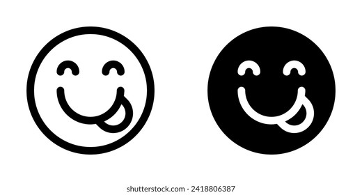 Editable yummy, hungry, tongue-out face vector icon. Part of a big icon set family. Perfect for web and app interfaces, presentations, infographics, etc