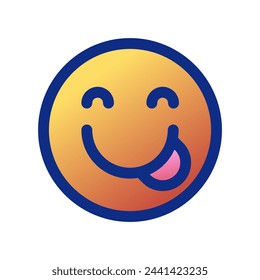 Editable yummy, hungry, tongue-out face vector icon. Part of a big icon set family. Perfect for web and app interfaces, presentations, infographics, etc