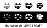 Editable zeppelin vector icon. Vehicles, transportation, travel. Part of a big icon set family. Perfect for web and app interfaces, presentations, infographics, etc