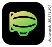 Editable zeppelin vector icon. Vehicles, transportation, travel. Part of a big icon set family. Perfect for web and app interfaces, presentations, infographics, etc