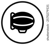 Editable zeppelin vector icon. Vehicles, transportation, travel. Part of a big icon set family. Perfect for web and app interfaces, presentations, infographics, etc