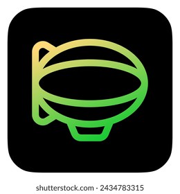 Editable zeppelin vector icon. Vehicles, transportation, travel. Part of a big icon set family. Perfect for web and app interfaces, presentations, infographics, etc