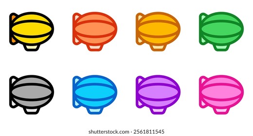 Editable zeppelin vector icon. Vehicles, transportation, travel. Part of a big icon set family. Perfect for web and app interfaces, presentations, infographics, etc