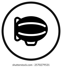Editable zeppelin vector icon. Vehicles, transportation, travel. Part of a big icon set family. Perfect for web and app interfaces, presentations, infographics, etc