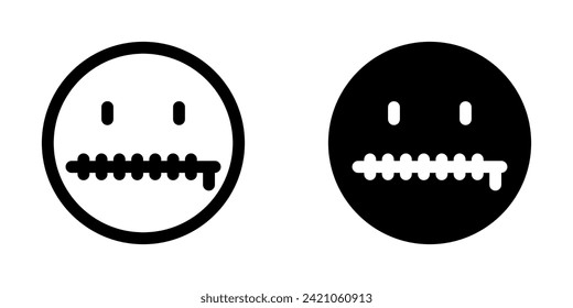 Editable zip mouth, silence expression emoticon vector icon. Part of a big icon set family. Part of a big icon set family. Perfect for web and app interfaces, presentations, infographics, etc