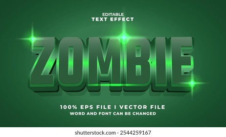 editável zumbi bold text effect.typhography logotipo