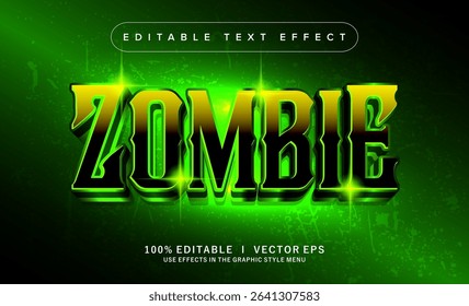 editable zombie vector text effect with modern style design
