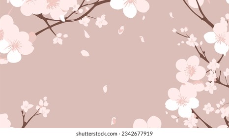 Editable-Customizable Sakura Dreams vector pattern. Graceful cherry blossoms on soft pink canvas. Ideal for stationery, textiles, decor, and more.