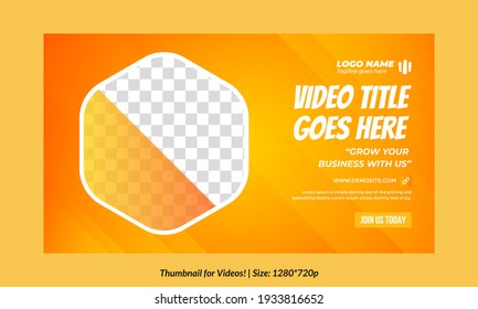 Diseño EditableMiniaturas para todos los videos. Miniatura de vídeo de gradiente frío
diseño de plantillas para vídeos interesantes
