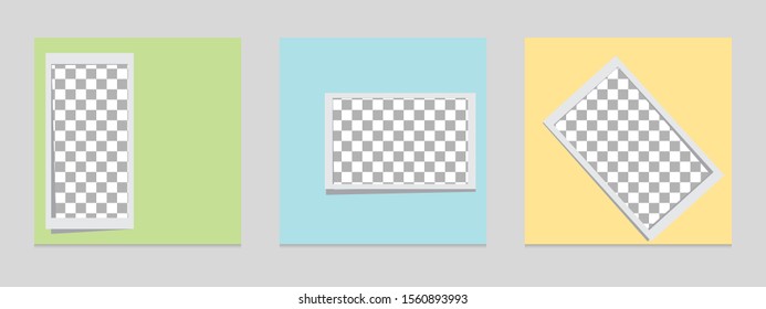 Edited square social network template. for marketing on social media. frames, stories in puzzles, backgrounds, banners, vector illustration elements