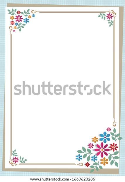 Editing board line decorated\
with flowers.Vector source for moving and editing individual\
images.