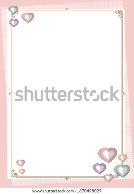 Editing board line\
decorated with a heart pattern.Vector source for moving and editing\
individual images.