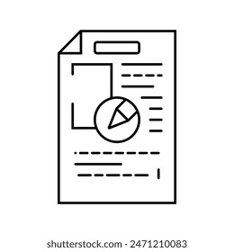 editing content technical writer line icon vector. editing content technical writer sign. isolated contour symbol black illustration