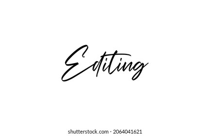 Editing In the creative lettering style