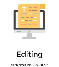 Editing flat icon vector 