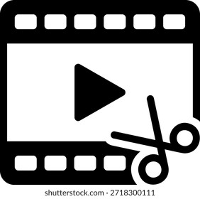 Vector de edición de ilustración de icono de glifo