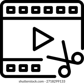 Vector de ilustración de icono de línea de edición
